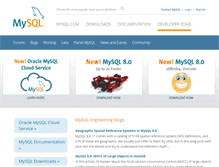 Tablet Screenshot of dev.mysql.com